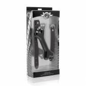 Черный кляп в форме косточки Hound Adjustable Dog Bone Gag - XR Brands - купить с доставкой в Ноябрьске