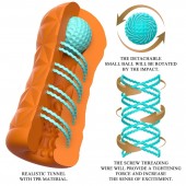 Оранжевый мастурбатор Victoria - Baile - в Ноябрьске купить с доставкой