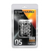 Прозрачная насадка с капельками STAY HARD COCK SLEEVE 05 CLEAR - Blush Novelties - в Ноябрьске купить с доставкой