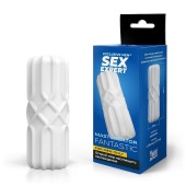 Белый силиконовый мастурбатор - Sex Expert - в Ноябрьске купить с доставкой
