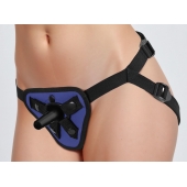 Синий универсальный пояс с 2 видами фиксации - LOVETOY (А-Полимер) - купить с доставкой в Ноябрьске