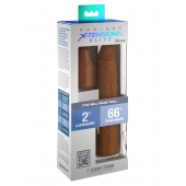 Коричневая насадка на член 2  Silicone X-tension - 20,3 см. - Pipedream - в Ноябрьске купить с доставкой