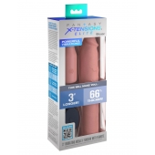 Телесная вибронасадка на член 3  Vibrating Mega X-tension with Remote - 22,9 см. - Pipedream - в Ноябрьске купить с доставкой