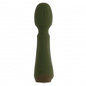Мини-вибромассажёр цвета хаки Heartfelt - 13,4 см. - Selopa