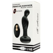 Черный массажер простаты с вибрацей и возвратно-поступательными движениями - Boys of Toys - в Ноябрьске купить с доставкой
