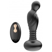 Черный массажер простаты с вибрацей и возвратно-поступательными движениями - Boys of Toys - в Ноябрьске купить с доставкой