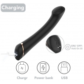 Черны вибратор для G-точки Gwand - 18,7 см. - Boys of Toys