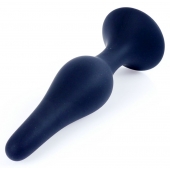 Черная анальная втулка на присоске - 11 см. - Boys of Toys