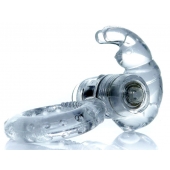 Прозрачное эрекционное виброкольцо с клиторальным зайчиком - Boys of Toys - в Ноябрьске купить с доставкой