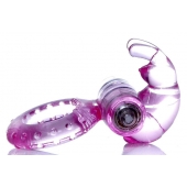 Розовое эрекционное виброкольцо с клиторальным зайчиком - Boys of Toys - в Ноябрьске купить с доставкой