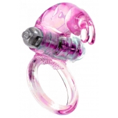 Розовое эрекционное виброкольцо с клиторальным зайчиком - Boys of Toys - в Ноябрьске купить с доставкой