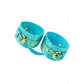 Голубые однослойные кожаные оковы - Pecado - купить с доставкой в Ноябрьске