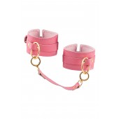 Розовые однослойные кожаные оковы - Pecado - купить с доставкой в Ноябрьске