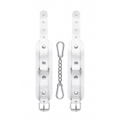 Белые узкие наручники-браслеты со скруглёнными углами - Pecado - купить с доставкой в Ноябрьске