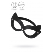 Черная открытая маска с ушками кошки - Pecado - купить с доставкой в Ноябрьске