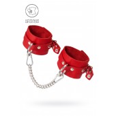 Красные мягкие кожаные оковы с люверсами - Pecado - купить с доставкой в Ноябрьске