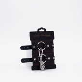 Черно-красные кожаные оковы - Crazy Handmade - купить с доставкой в Ноябрьске