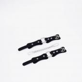 Черные кожаные наручники с кольцом - Crazy Handmade - купить с доставкой в Ноябрьске