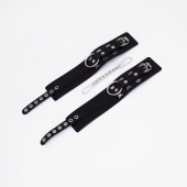 Черные кожаные оковы Sex - Crazy Handmade - купить с доставкой в Ноябрьске