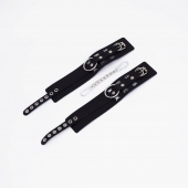 Черные кожаные оковы Sex - Crazy Handmade - купить с доставкой в Ноябрьске