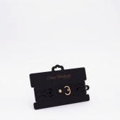 Черный кожаный ошейник с золотистой фурнитурой - Crazy Handmade - купить с доставкой в Ноябрьске