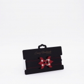 Черный ошейник с красным декором и строчкой - Crazy Handmade - купить с доставкой в Ноябрьске