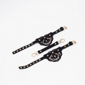 Черные оковы с золотистой фурнитурой - Crazy Handmade - купить с доставкой в Ноябрьске