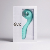 Бирюзовый вибромассажёр с деликатными токами - Youvic - купить с доставкой в Ноябрьске