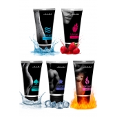 Набор из 5 лубрикантов JUJU (увлажняющий, Hot+, Long, Anal, малина) - JuJu - купить с доставкой в Ноябрьске