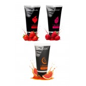 Набор из 3 съедобных лубрикантов JUJU (клубника, малина, грейпфрут) - JuJu - купить с доставкой в Ноябрьске