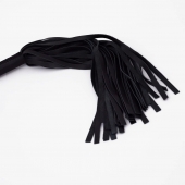 Черный кожаный флоггер - 45 см. - Crazy Handmade - купить с доставкой в Ноябрьске