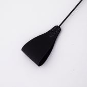 Стек с широким черным кожаным наконечником и металлической ручкой - 67 см. - Crazy Handmade - купить с доставкой в Ноябрьске