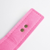 Черно-розовый ошейник с золотистой фурнитурой - Crazy Handmade - купить с доставкой в Ноябрьске