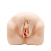 Телесный мастурбатор-вагина с оволосением и вибрацией - Baile - в Ноябрьске купить с доставкой