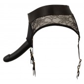 Черный женский страпон Strap-on Set: трусики и насадка - Orion - купить с доставкой в Ноябрьске