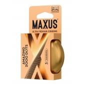 Точечные презервативы MAXUS 2000 Amazing Dots с железным кейсом - 3 шт. - Maxus - купить с доставкой в Ноябрьске