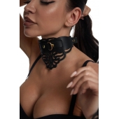 Фигурный чокер с узорами и золотистой фурнитурой - Crazy Handmade - купить с доставкой в Ноябрьске