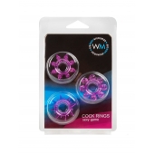 Набор из 3 лиловых эрекционных колец различной формы - Erowoman-Eroman - в Ноябрьске купить с доставкой