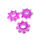 Набор из 3 лиловых эрекционных колец различной формы - Erowoman-Eroman - в Ноябрьске купить с доставкой