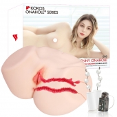 Мастурбатор-полуторс с двойным слоем материала и вибрацией Jenny Onahole Real Vagina - KOKOS - в Ноябрьске купить с доставкой