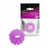 Лиловое эрекционное кольцо с 2 рядами стимулирующих шариков - Erowoman-Eroman - в Ноябрьске купить с доставкой