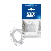 Эластичное эрекционное кольцо с 3 шариками и шипами - Sex Expert - в Ноябрьске купить с доставкой