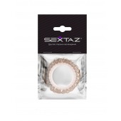 Эрекционное кольцо с бежевыми «ресничками» - Sextaz - в Ноябрьске купить с доставкой