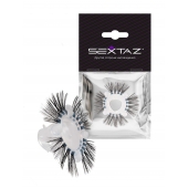 Эластичное эрекционное кольцо с черными «ресничками» - Sextaz - в Ноябрьске купить с доставкой