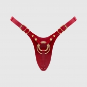 Красный пояс для фиксации насадок Strap-On-Me Leatherette Harness Fabulous - Strap-on-me - купить с доставкой в Ноябрьске