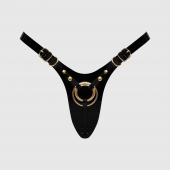 Черный пояс для фиксации насадок Strap-On-Me Leatherette Harness Fabulous - Strap-on-me - купить с доставкой в Ноябрьске