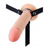 Мужской полый страпон на регулируемых ремешках - 22 см. - Sex Expert - купить с доставкой в Ноябрьске
