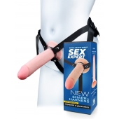 Мужской полый страпон на регулируемых ремешках - 22 см. - Sex Expert - купить с доставкой в Ноябрьске