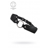 Черный кожаный чокер-ошейник со скруглёнными углами - Pecado - купить с доставкой в Ноябрьске