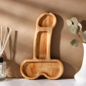 Деревянное блюдо для подачи в форме члена (25 х 16,5 х 1,7 см) - Сима-Ленд - купить с доставкой в Ноябрьске